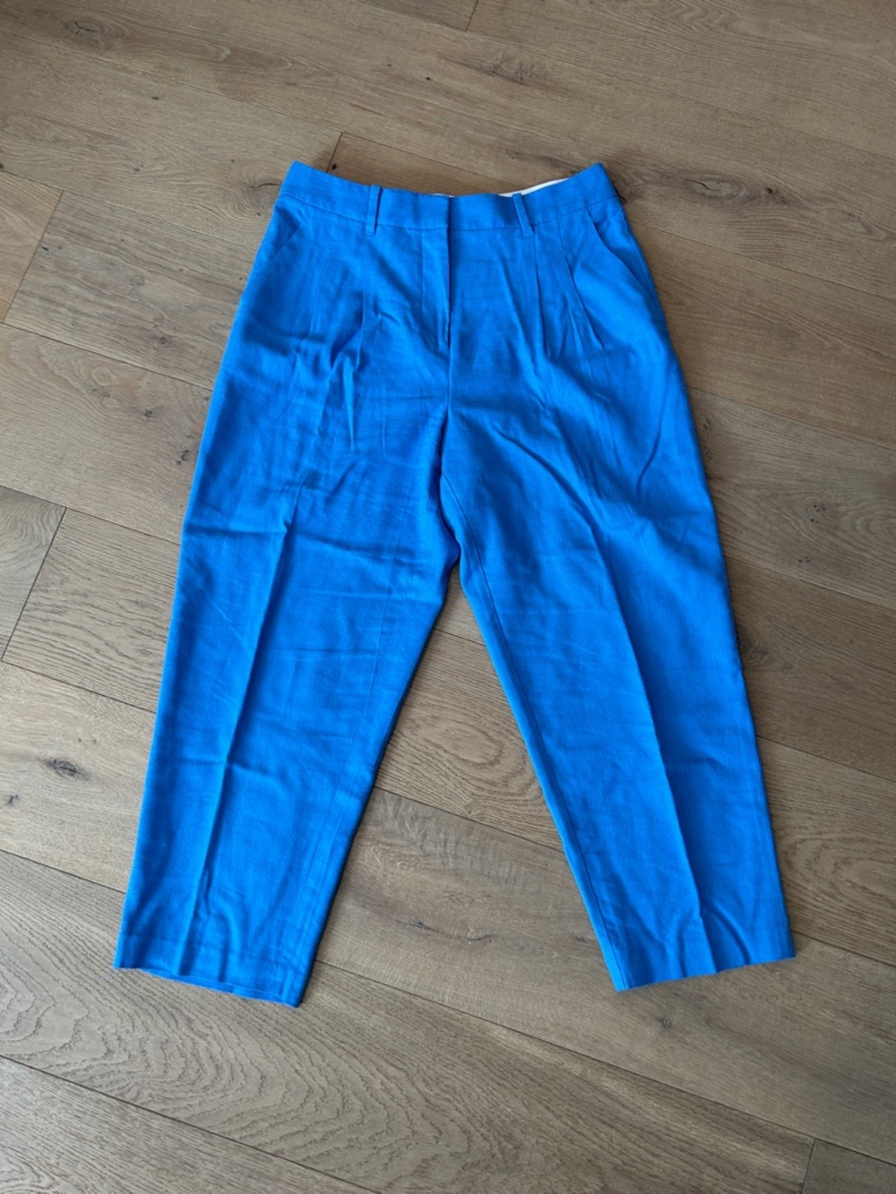 High-Rise Cobalt Blue Tailored Trousers